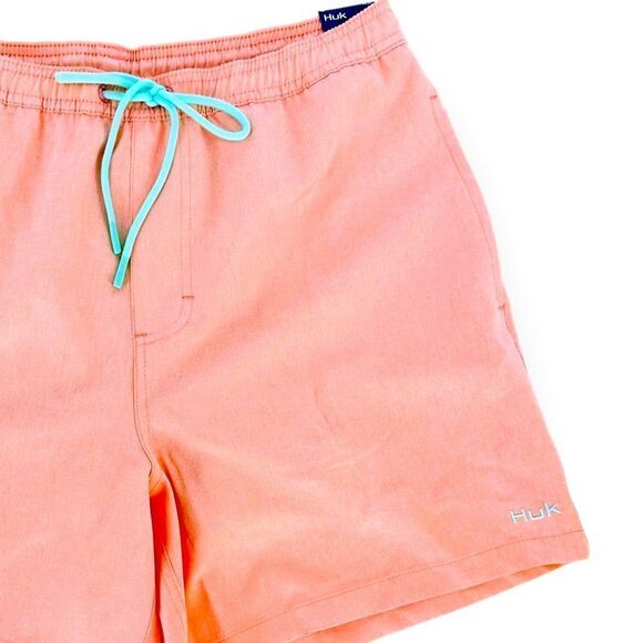 HUK Pursuit Lined Volley Swim Short- Swim Trunks NWT in Desert Rose - Picture 6 of 7